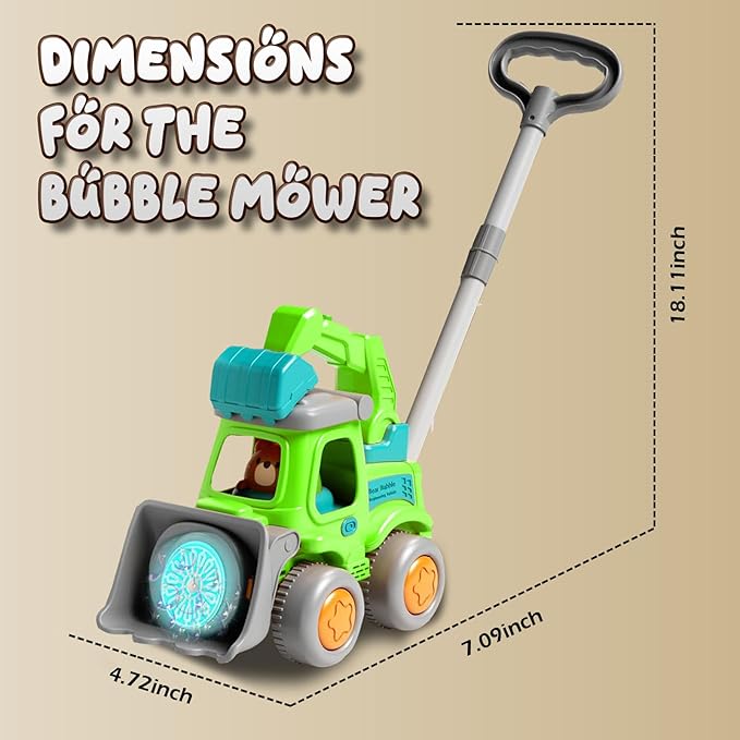 Bubble Lawn Mower for Toddlers
