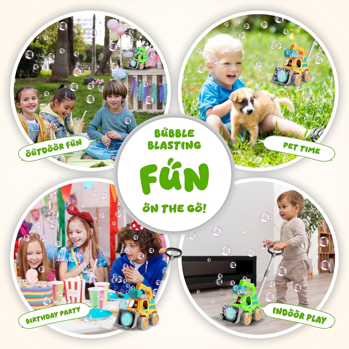Bubble Lawn Mower for Toddlers